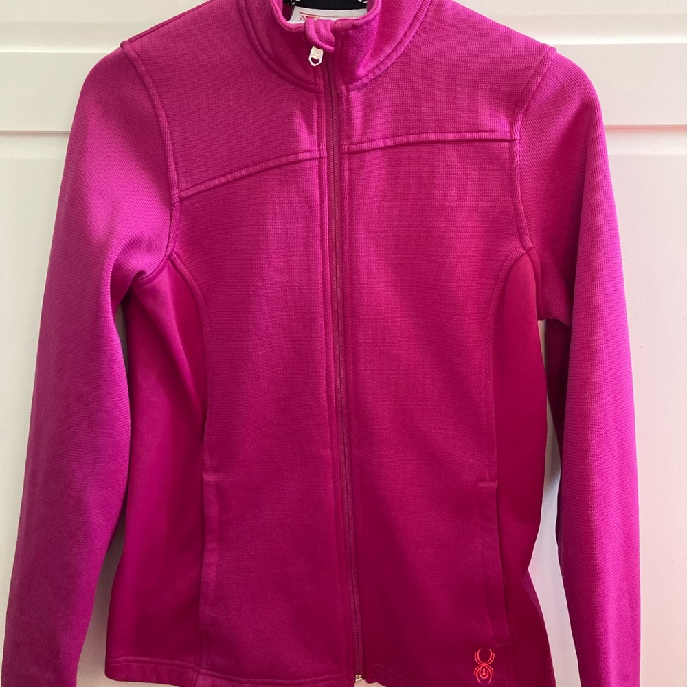 ⭐️ Spider Fushia Hot Pink zipped top fits like Small